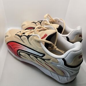 Puma Beige and Red Athletic Shoes